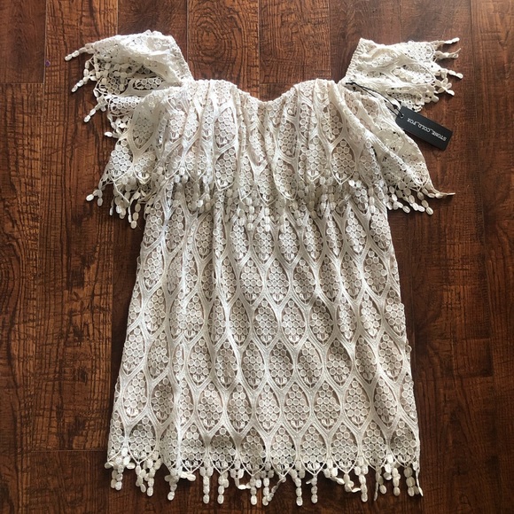 Stone Cold Fox Boho Lace Mini Dress - Picture 2 of 4